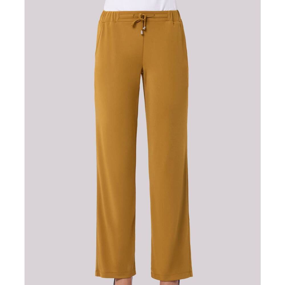 NEW ANGEL APPAREL solid straight leg pants in mustard